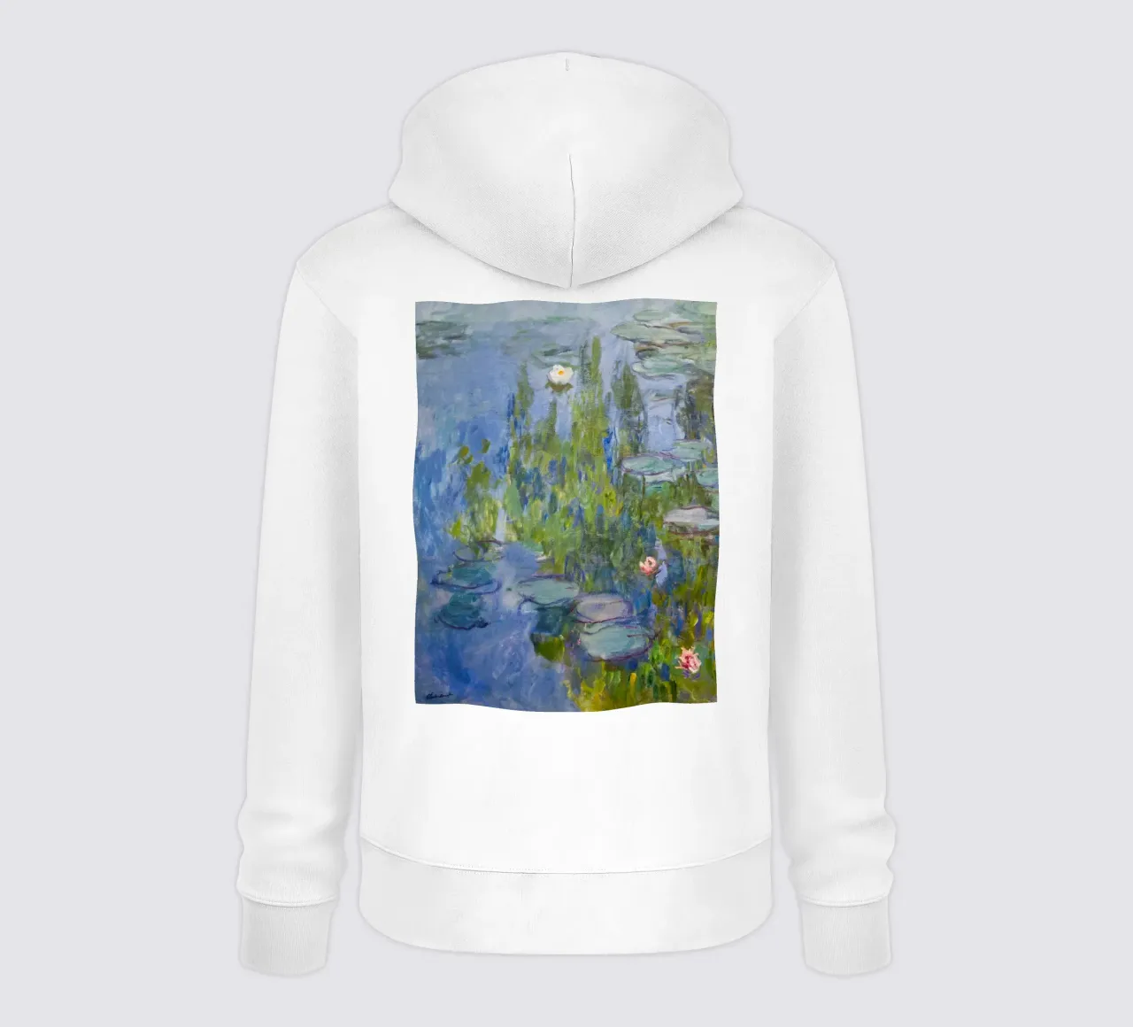 Quadro di ninfee in stile Monet felpa con cappuccio da Art in Color