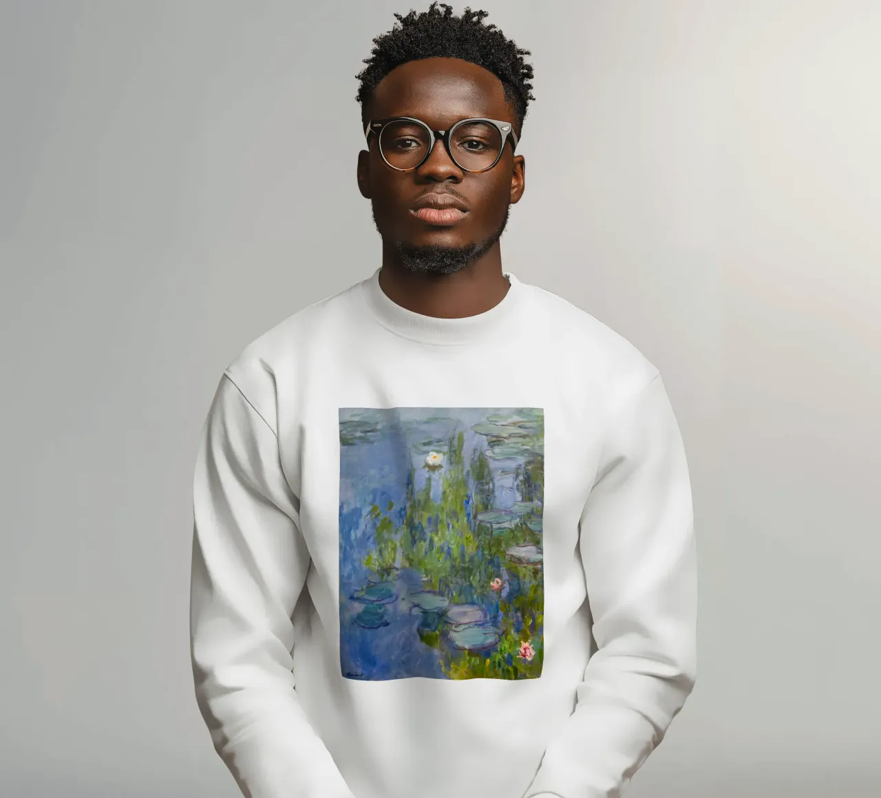 Quadro di ninfee in stile Monet felpa da Art in Color