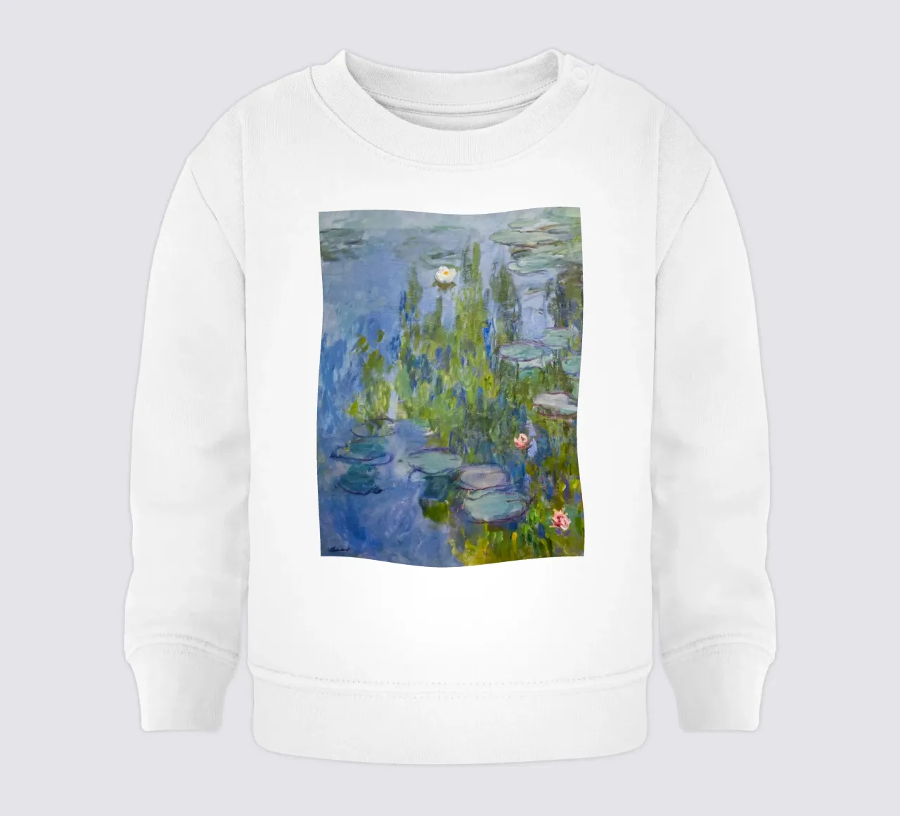 Quadro di ninfee in stile Monet felpa neonato da Art in Color