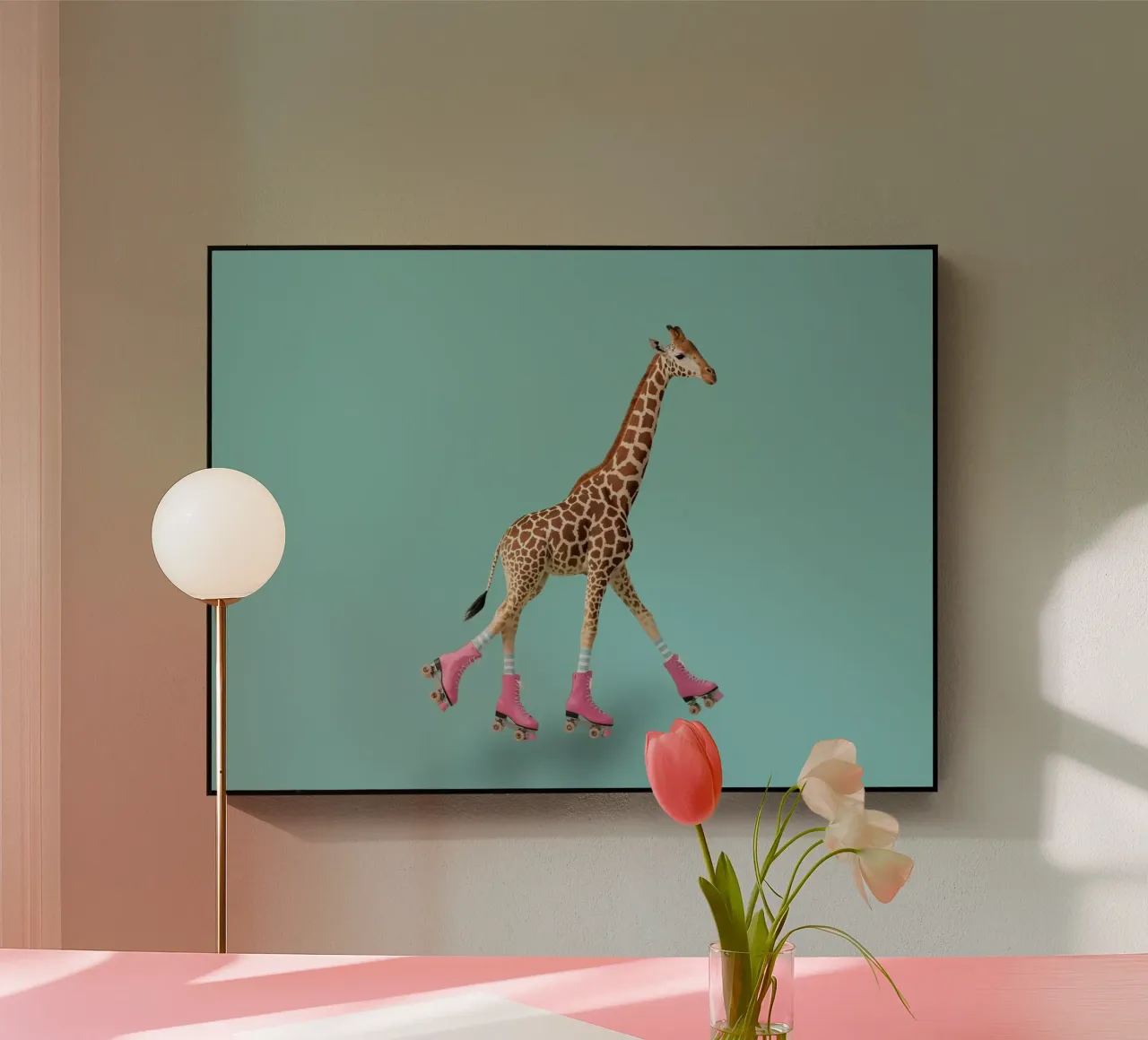 Giraffa a rullo plexiglass da Doodle Dreams Art