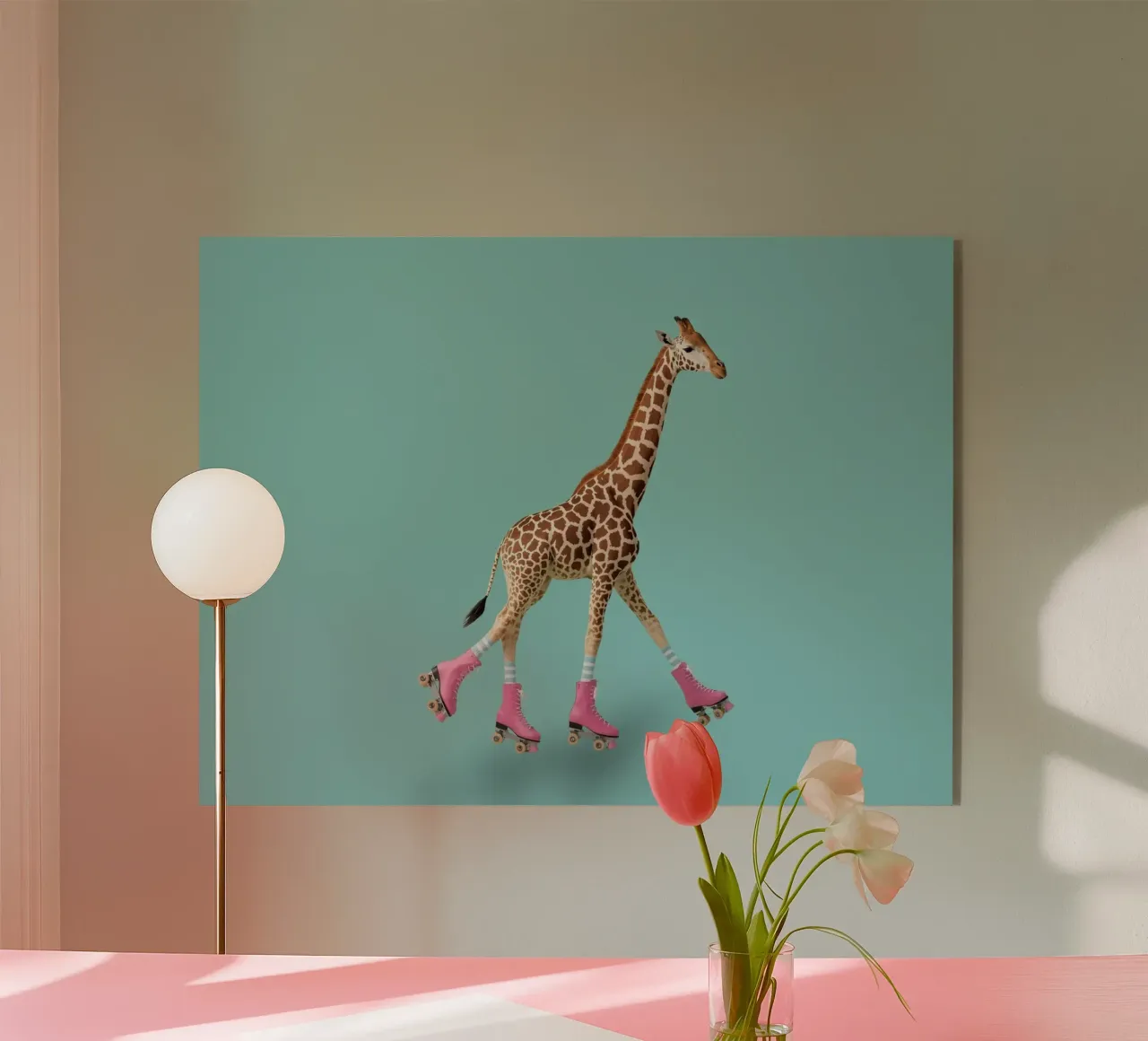 Giraffa a rullo plexiglass da Doodle Dreams Art