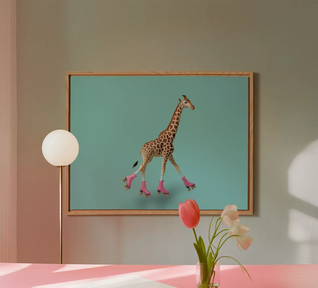 Giraffa a rullo pannello forex da Doodle Dreams Art