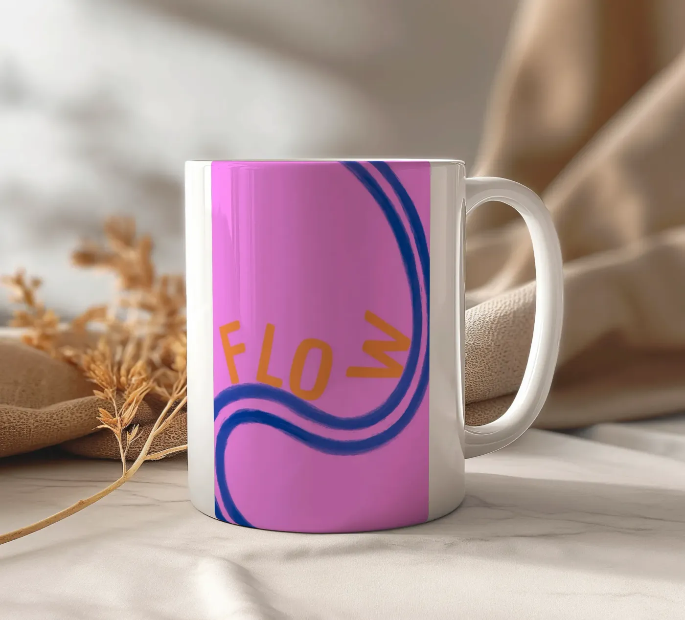 Flowy ceramic mug by Tabea Jule
