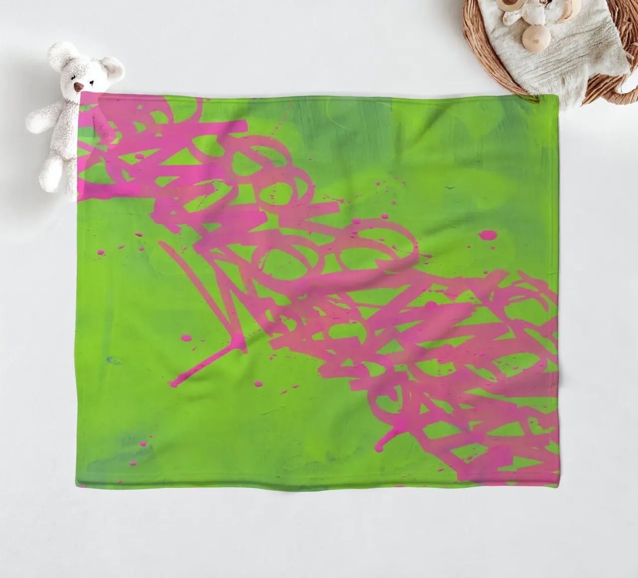 Graffito fleecedeken van UrbanART