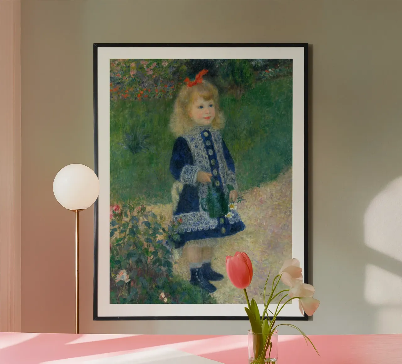 Auguste Renoir - Ein Mädchen mit einer Gießkanne Hahnemühle von Timeless Artworks