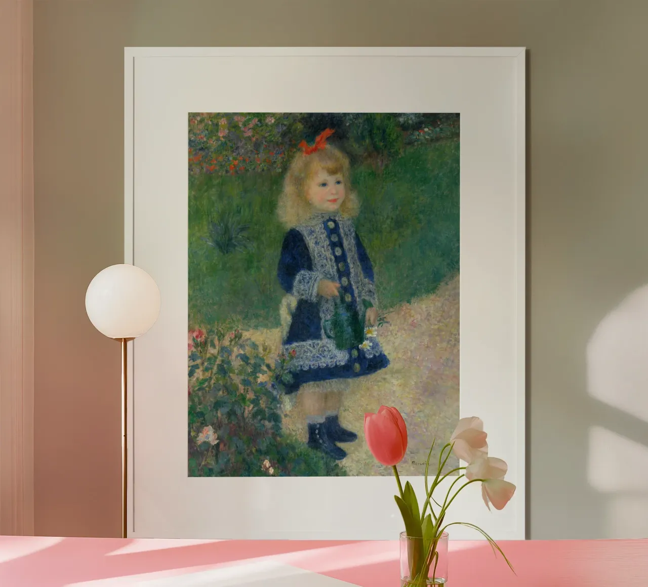 Auguste Renoir - Ein Mädchen mit einer Gießkanne Hahnemühle von Timeless Artworks