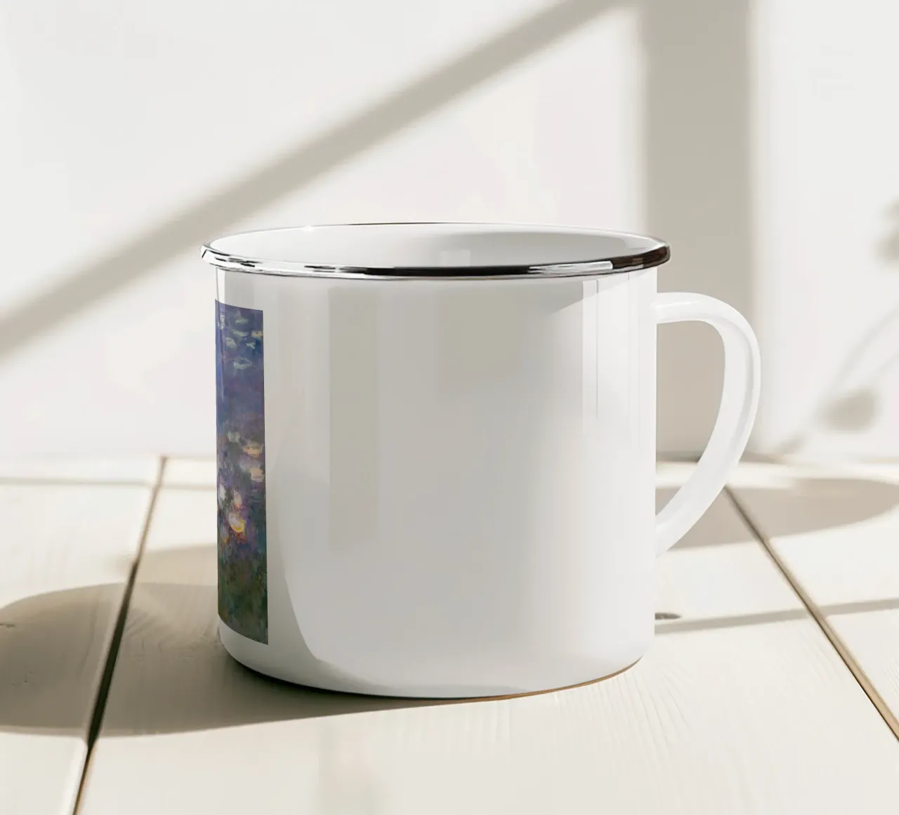 Claude Monet Ninfee viola tazza in smalto da Art in Color