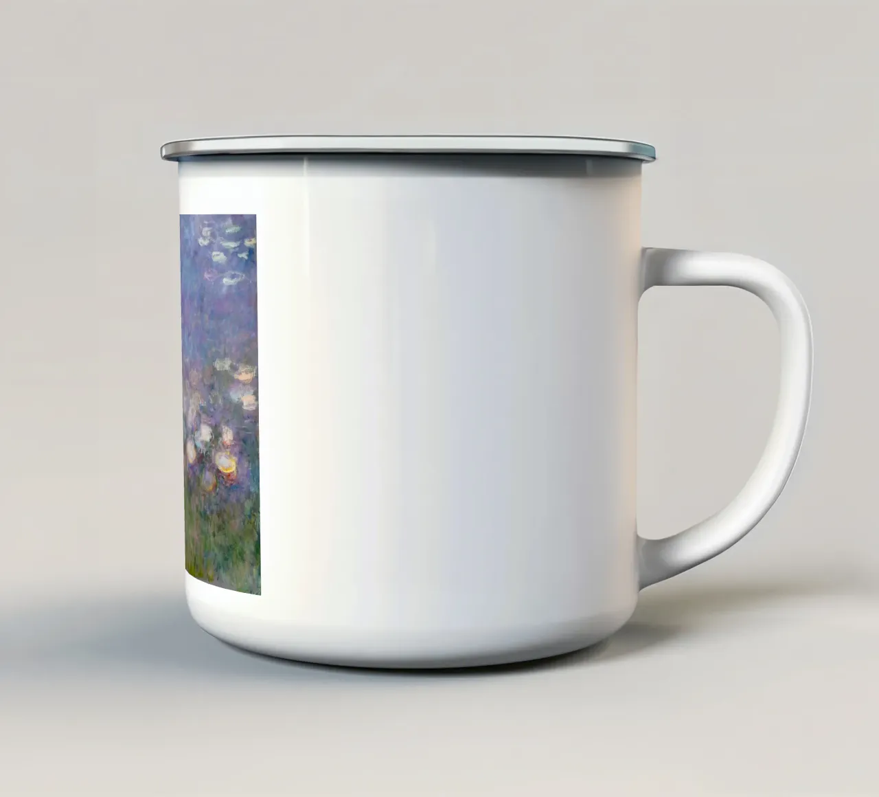 Claude Monet Ninfee viola tazza in smalto da Art in Color