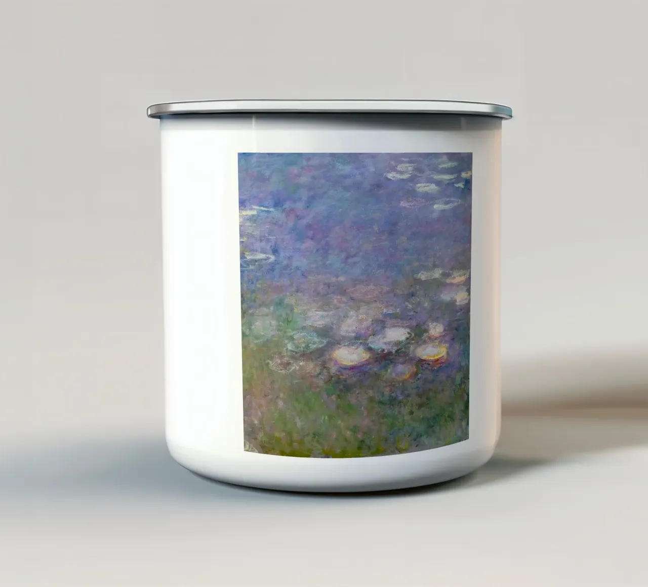 Claude Monet Ninfee viola tazza in smalto da Art in Color