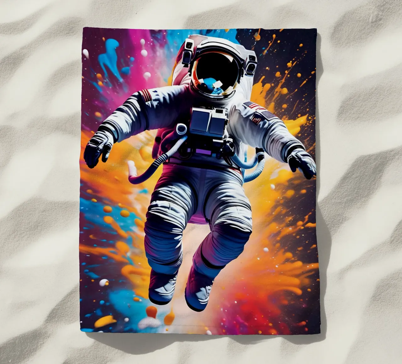 Cosmonaut, graffiti telo mare da MakArena