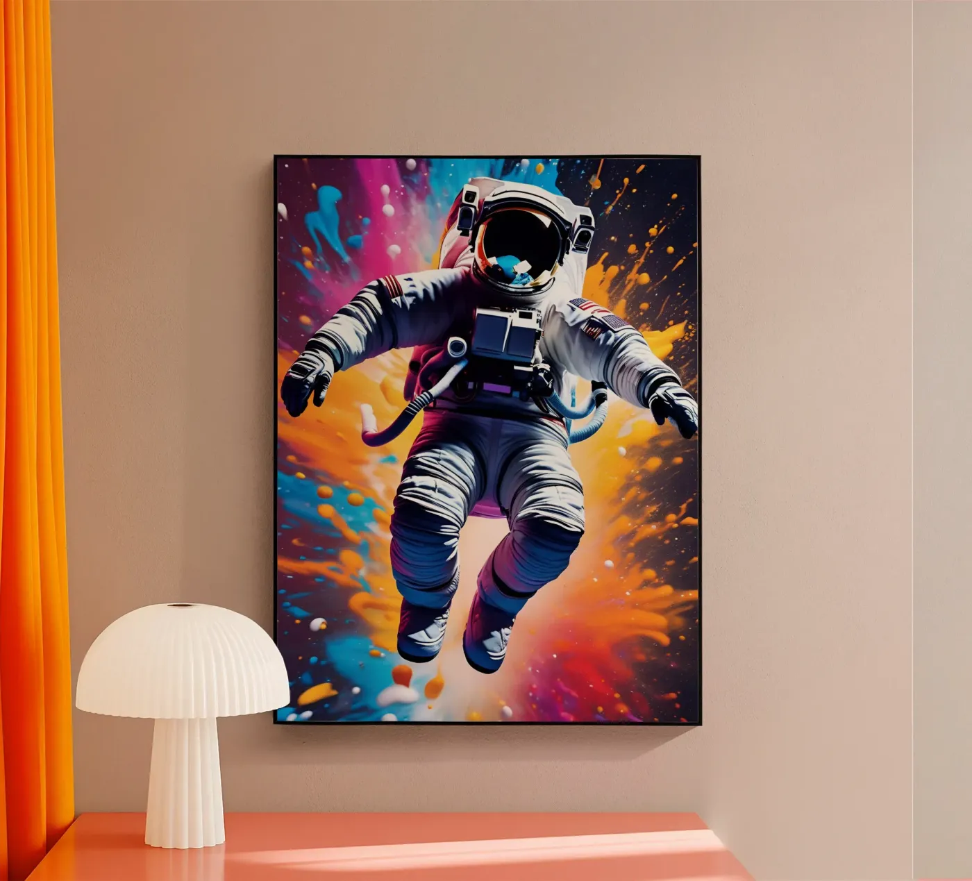 Cosmonaut, graffiti plexiglass da MakArena