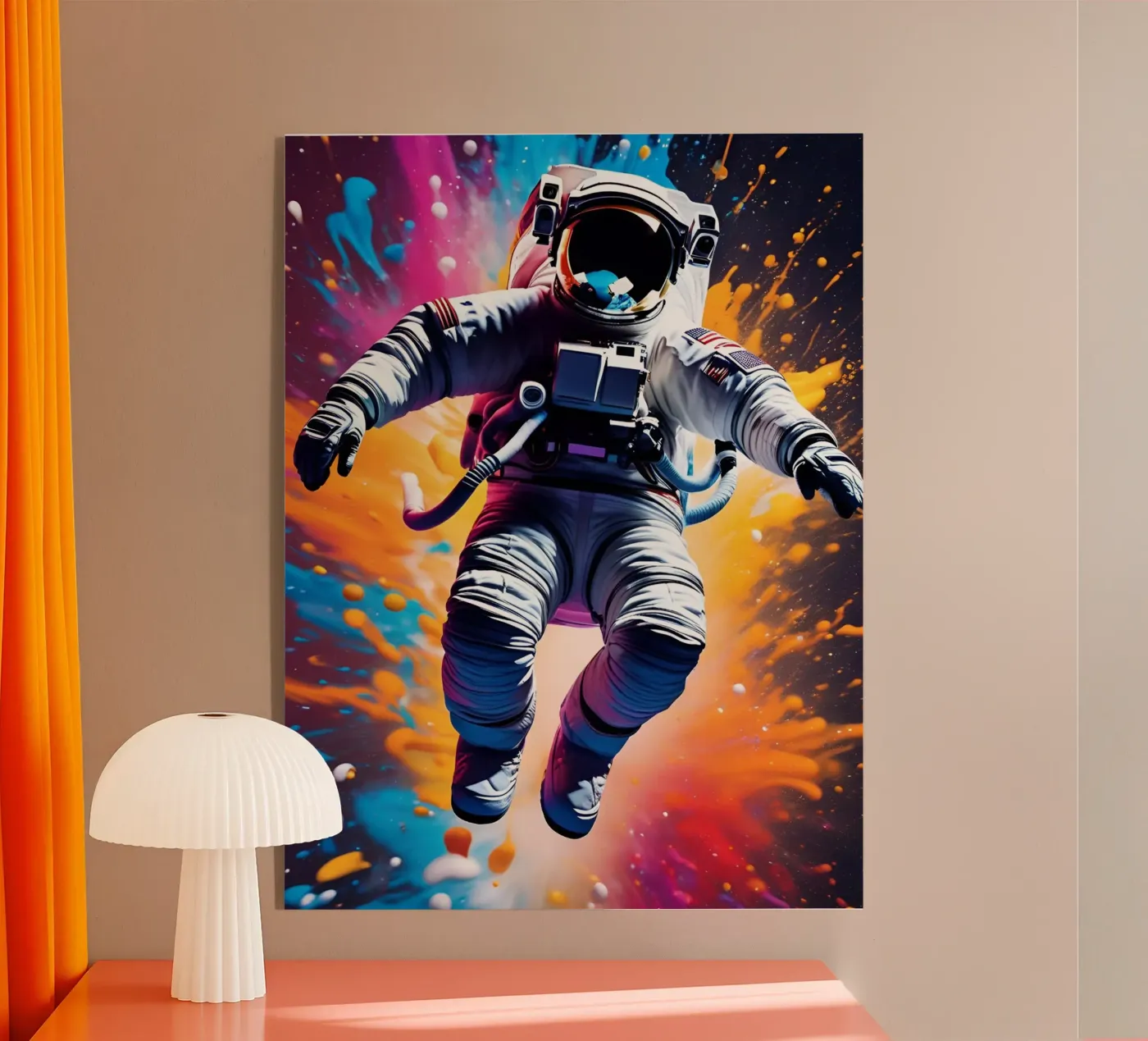 Cosmonaut, graffiti plexiglass da MakArena