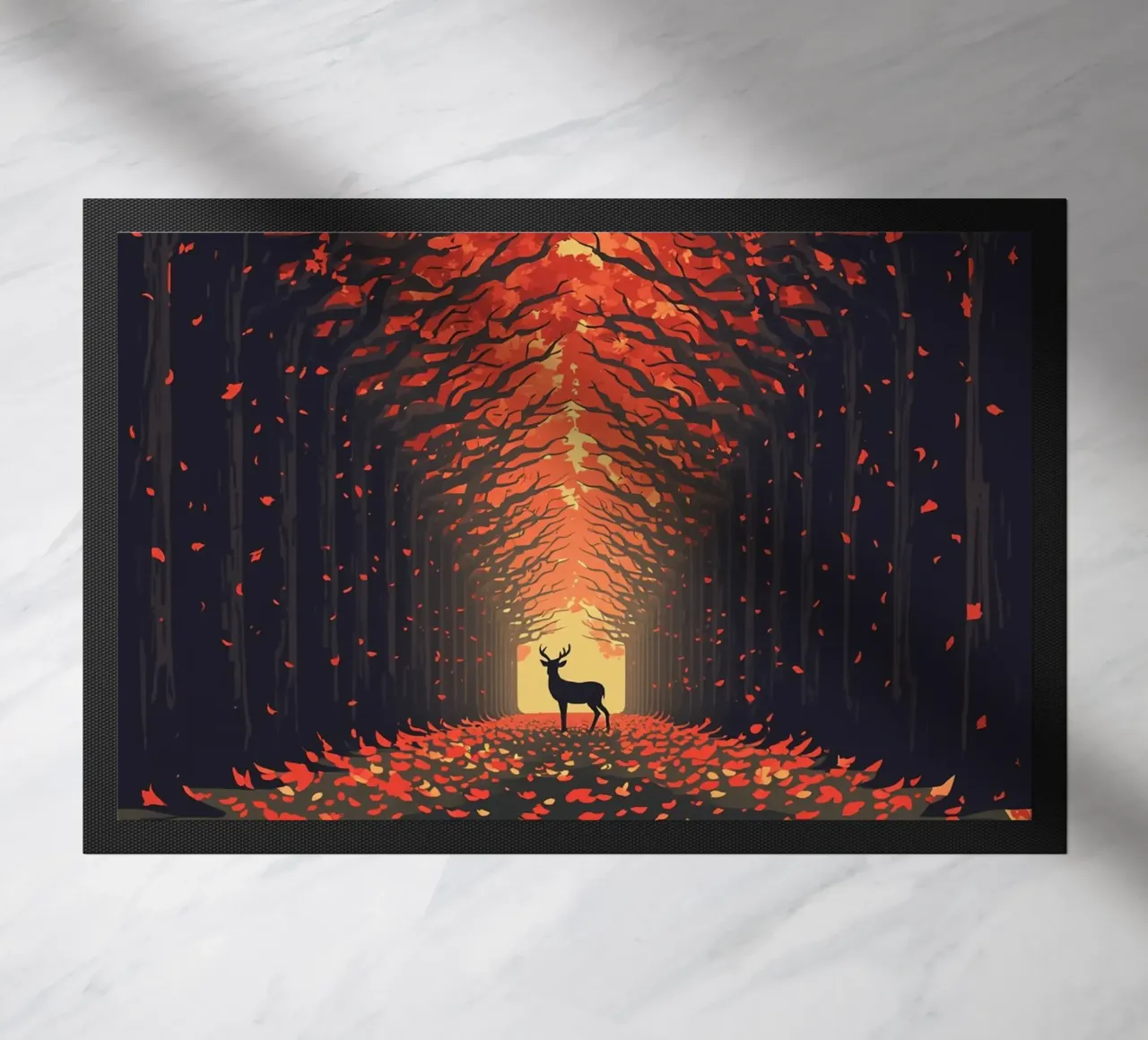 Cervi in autunno zerbino da uniqe world