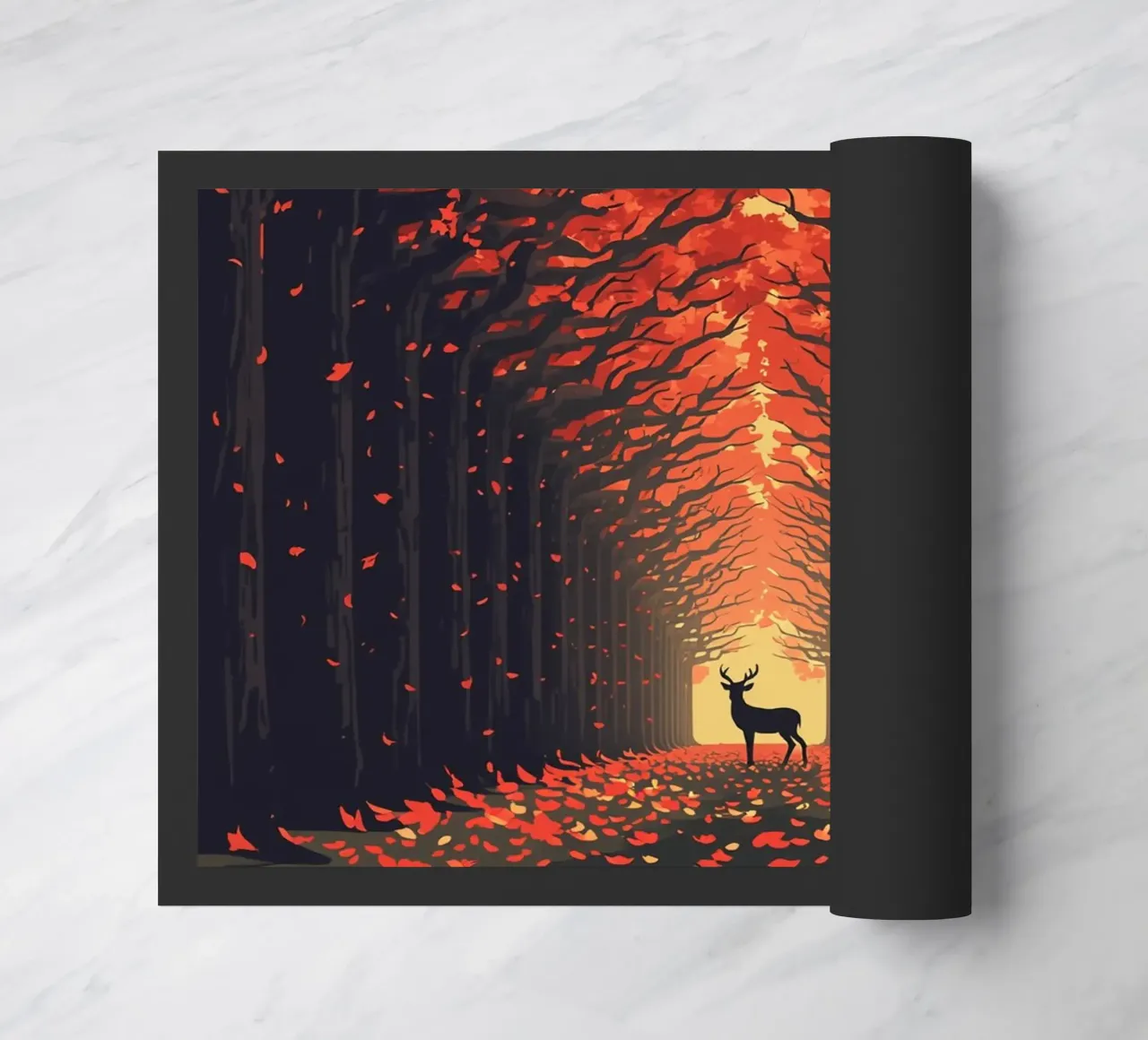 Cervi in autunno zerbino da uniqe world