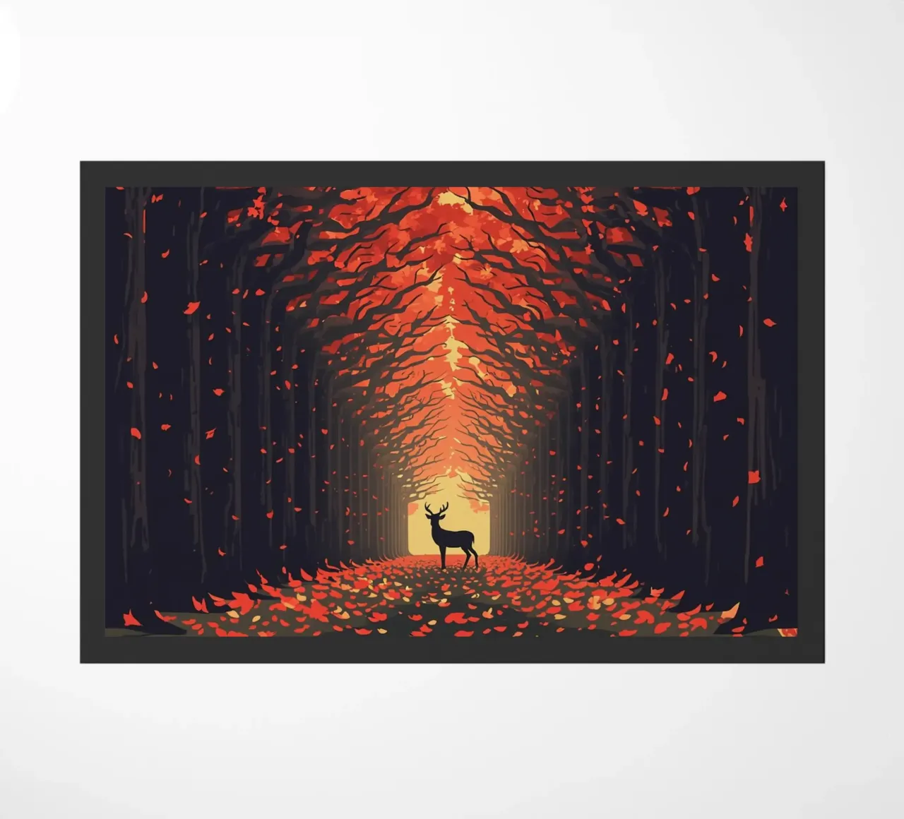 Cervi in autunno zerbino da uniqe world