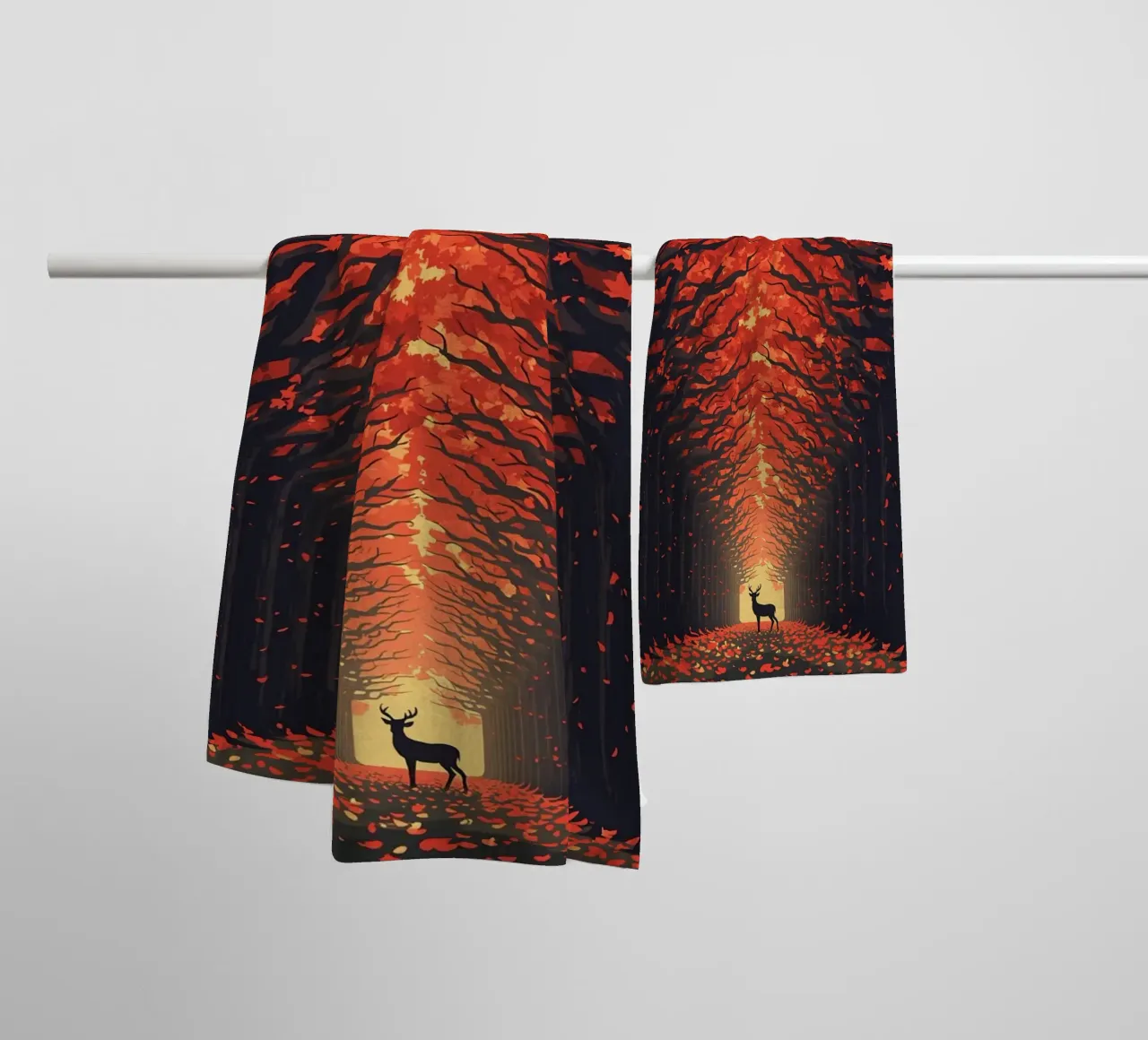 Cervi in autunno asciugamano da bagno da uniqe world