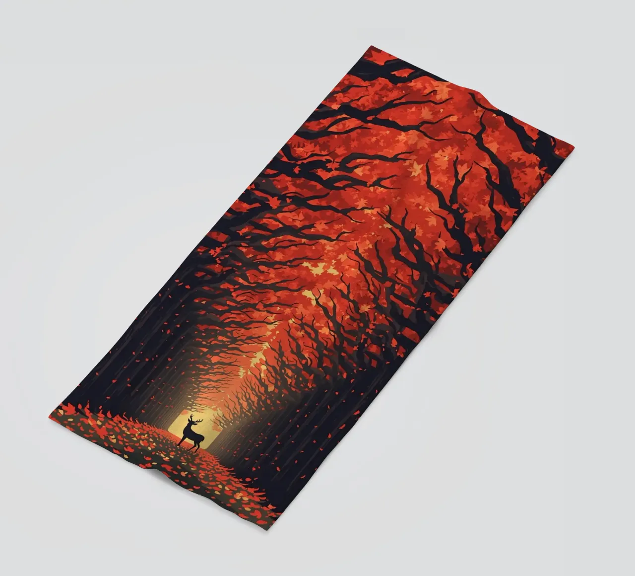 Cervi in autunno telo mare da uniqe world