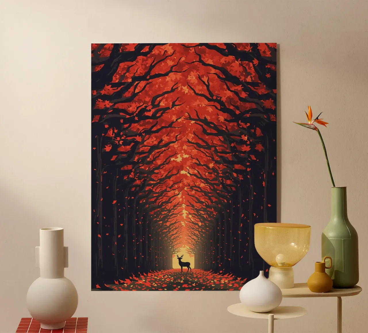 Cervi in autunno plexiglass da uniqe world