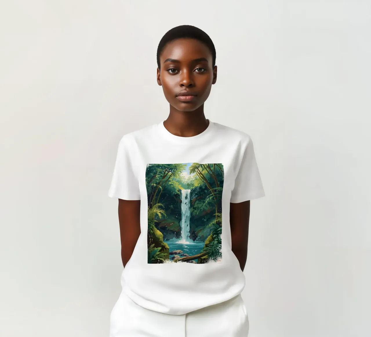 Giungla verticale a cascata t-shirt da uniqe world