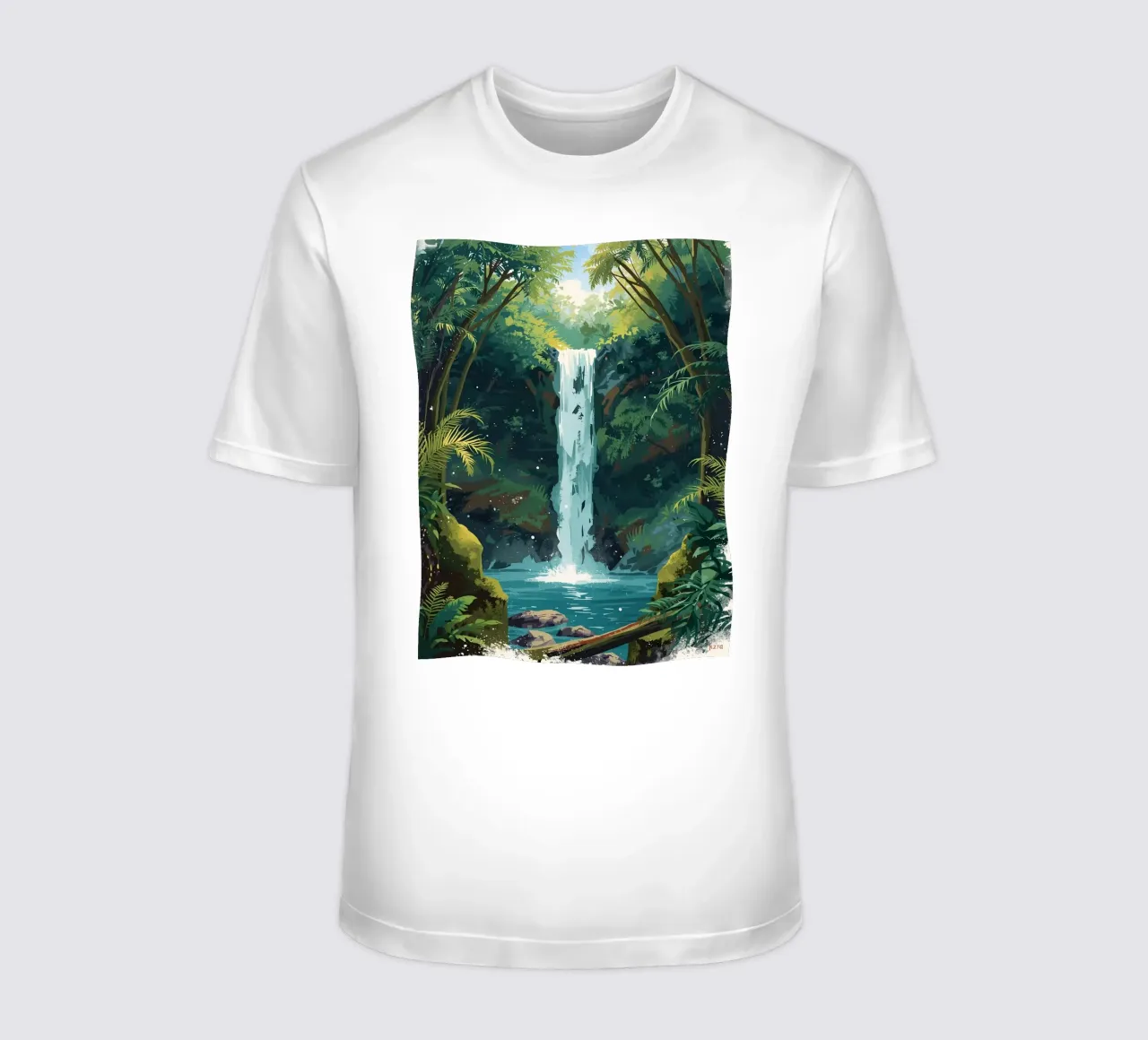 Giungla verticale a cascata t-shirt da uniqe world