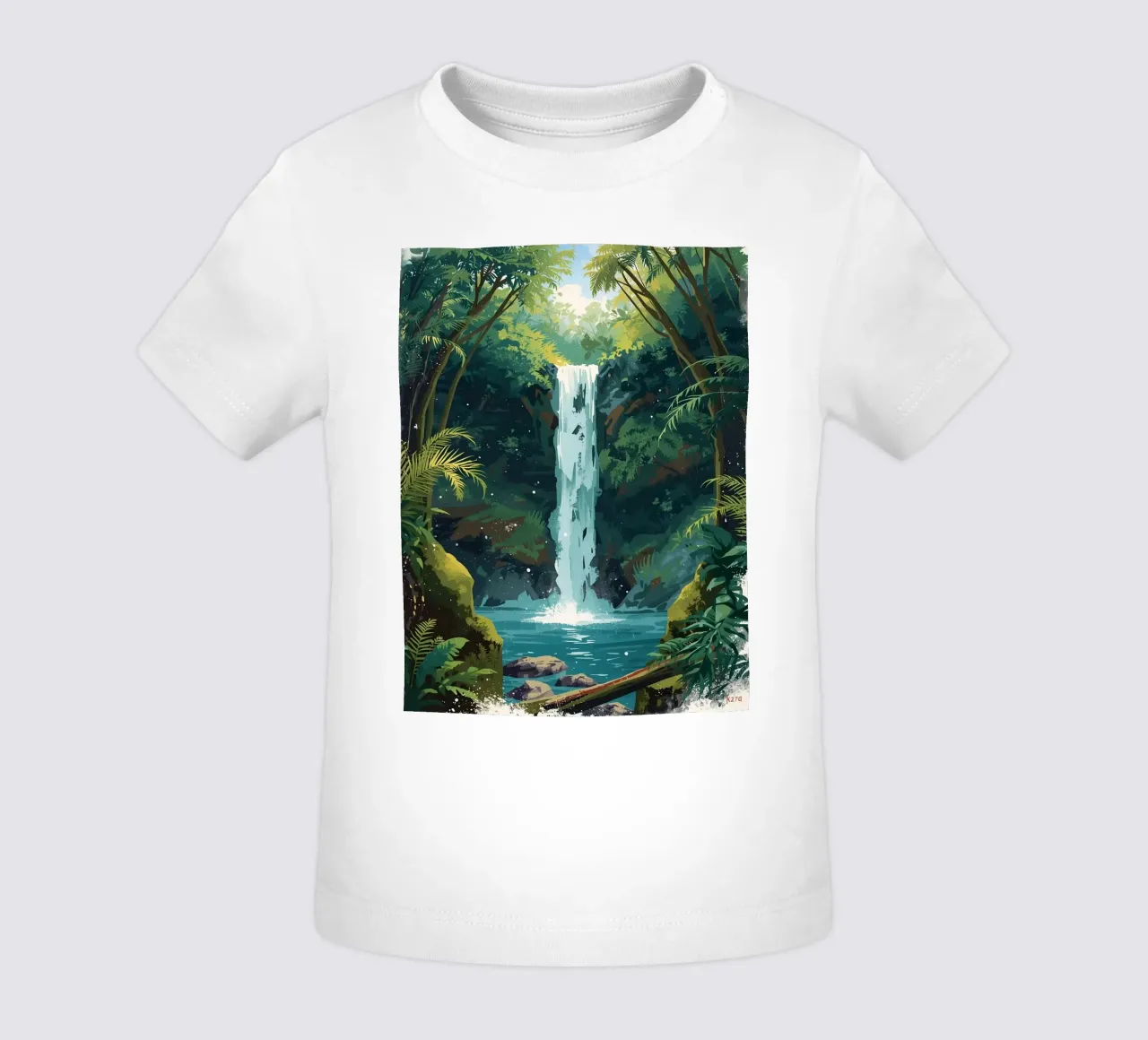 Giungla verticale a cascata maglietta neonato da uniqe world