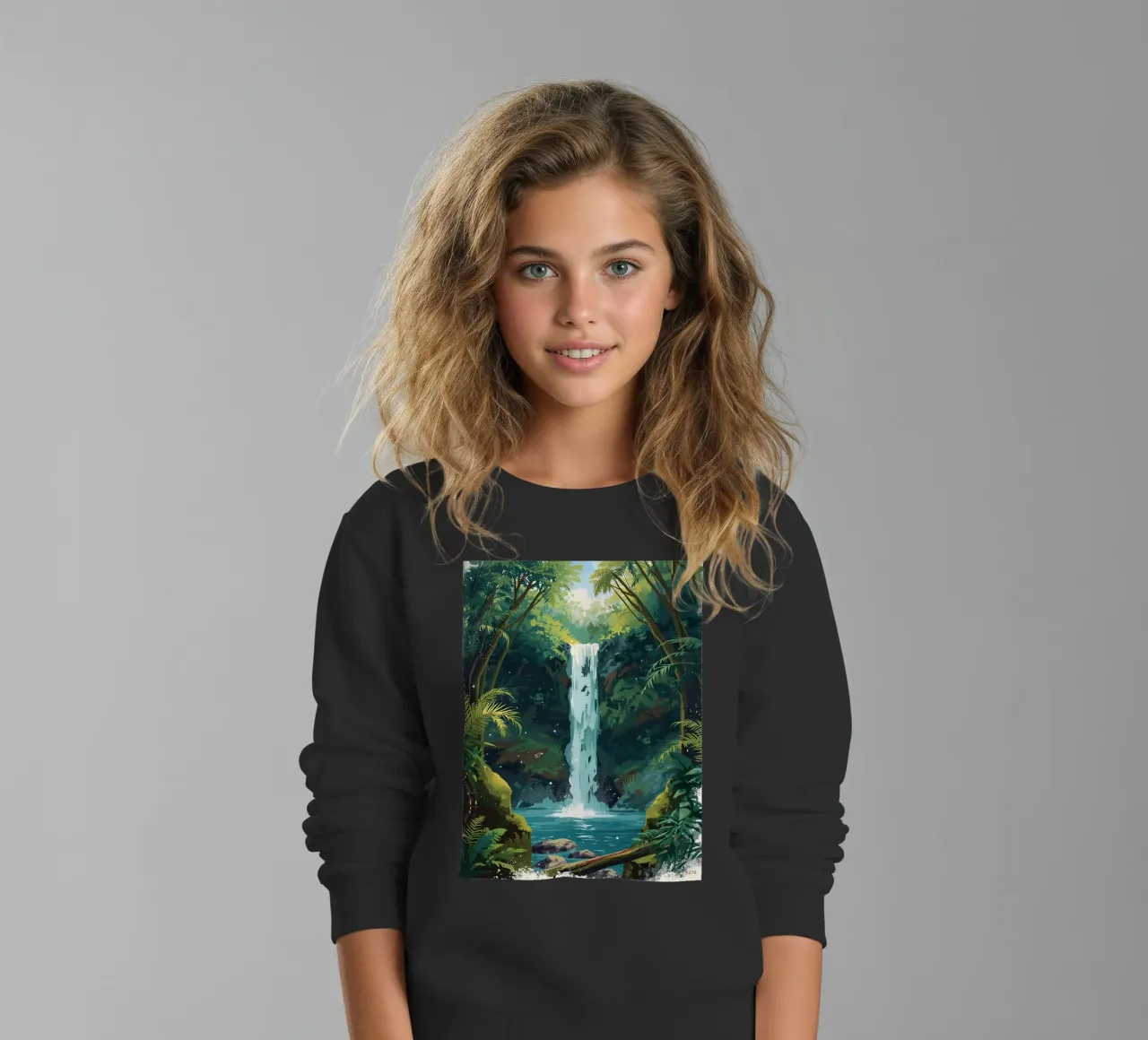 Giungla verticale a cascata felpa bambino da uniqe world