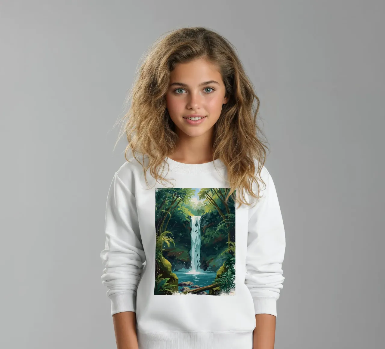 Giungla verticale a cascata felpa bambino da uniqe world