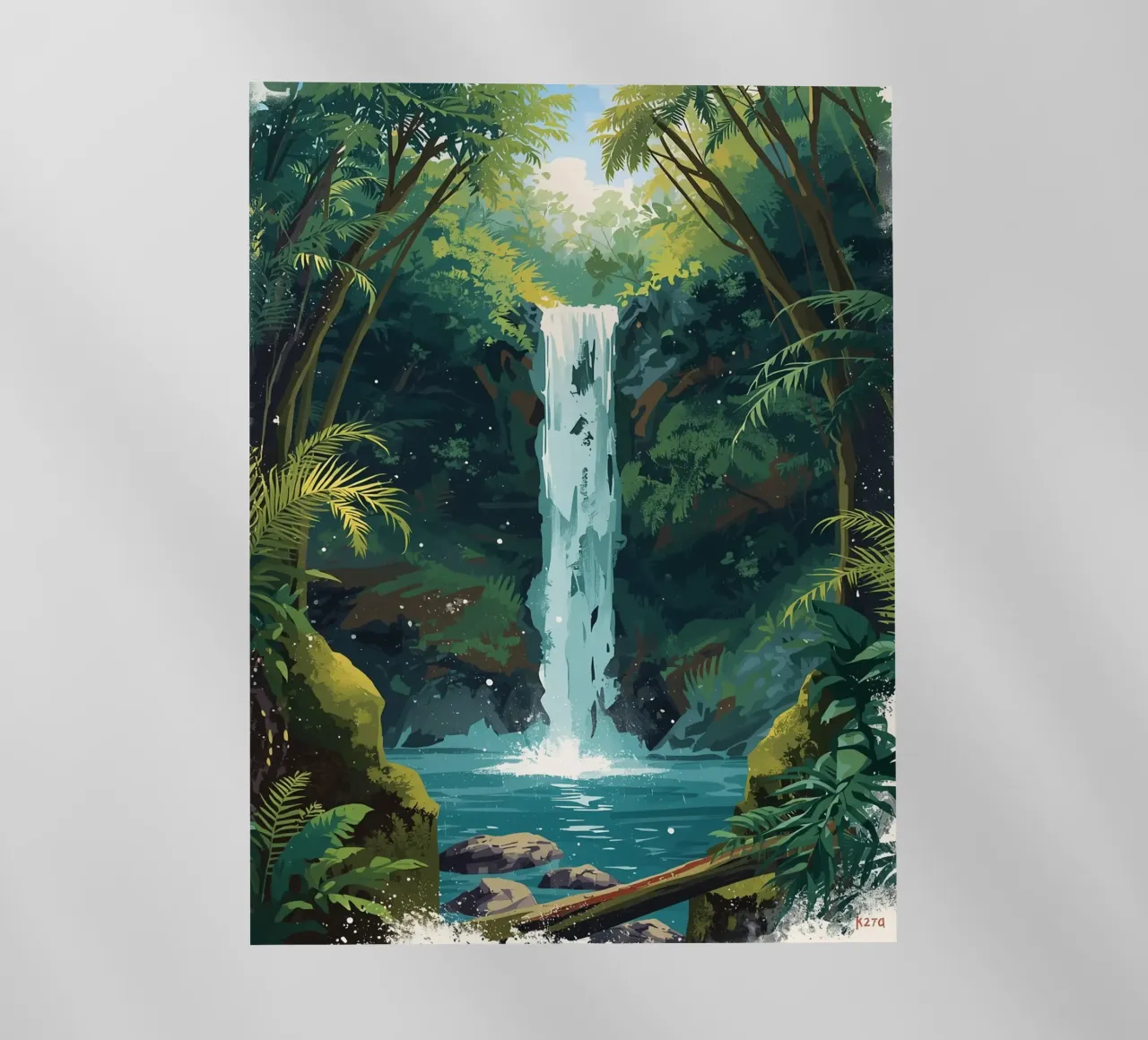 Giungla verticale a cascata pellicola backlit da uniqe world