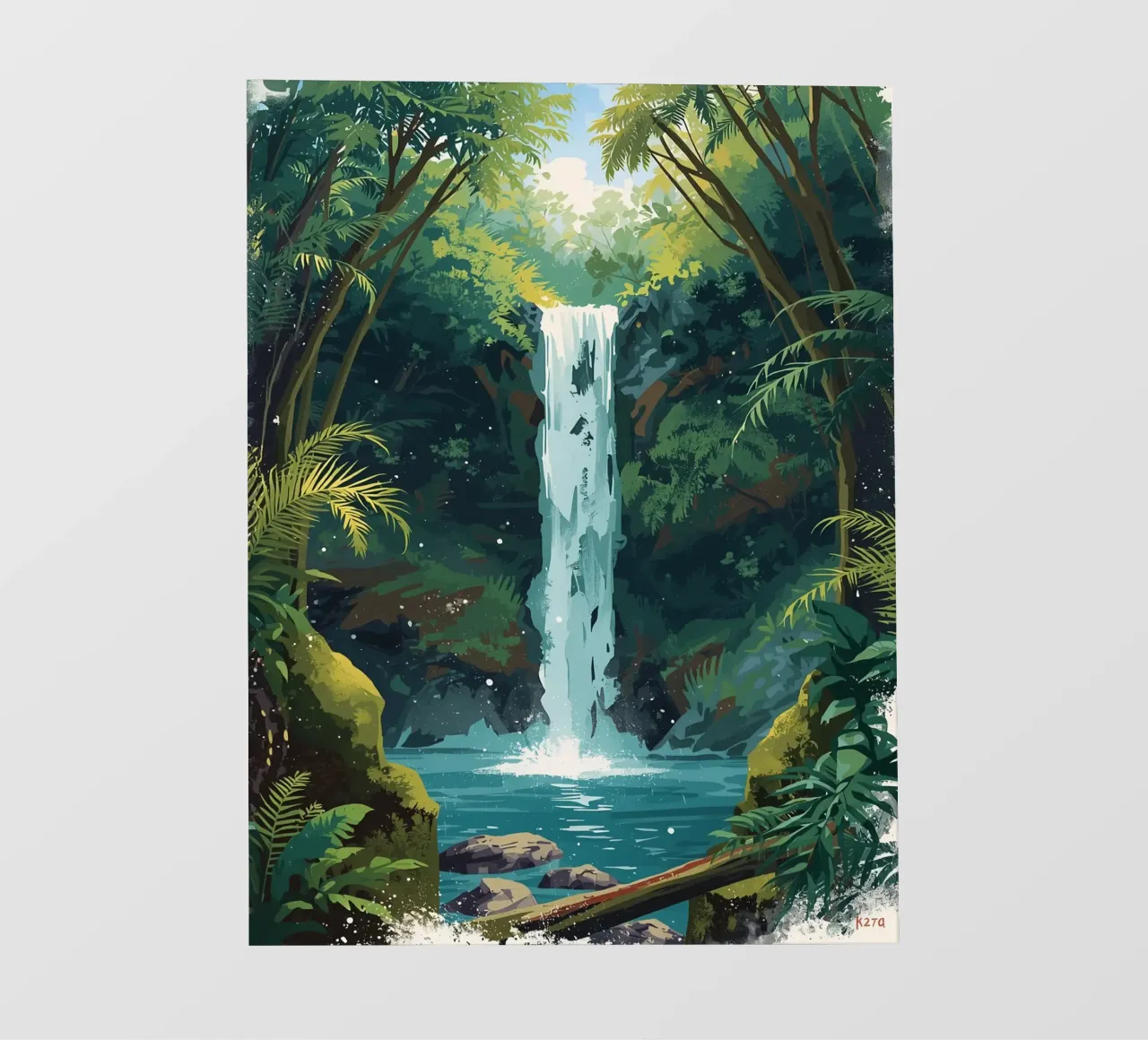 Giungla verticale a cascata pellicola backlit da uniqe world