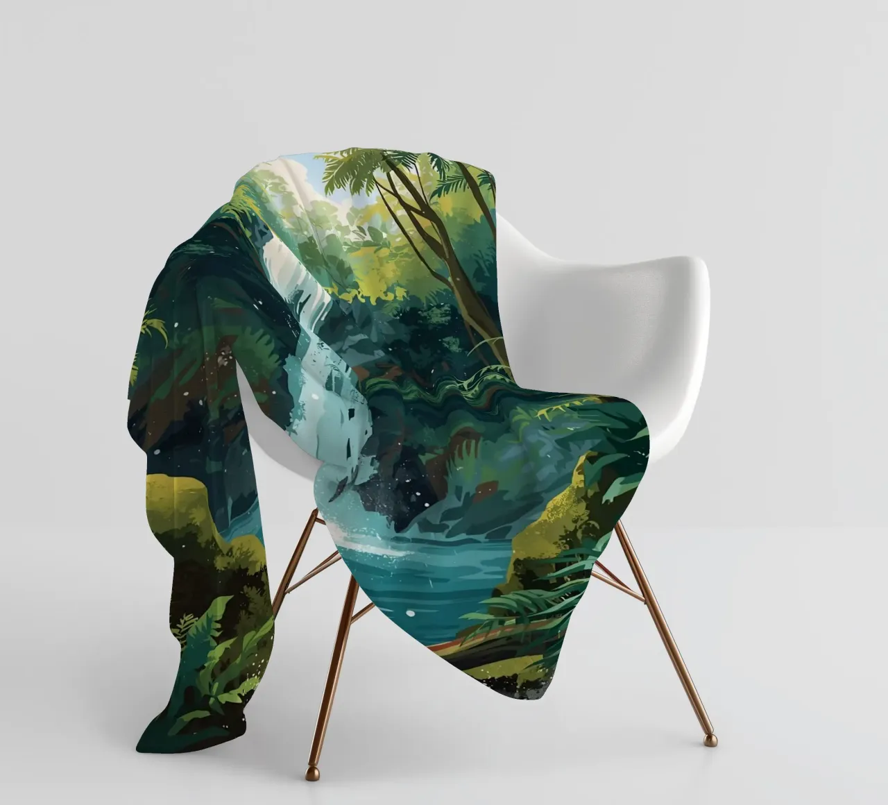 Giungla verticale a cascata coperta in pile da uniqe world