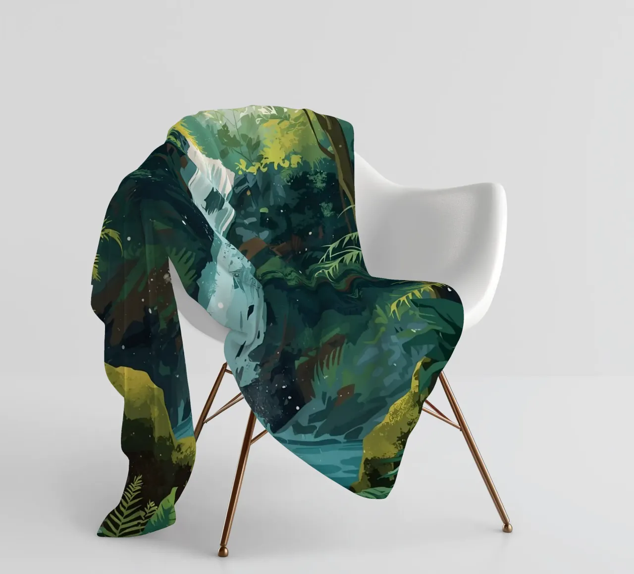 Giungla verticale a cascata coperta in pile da uniqe world