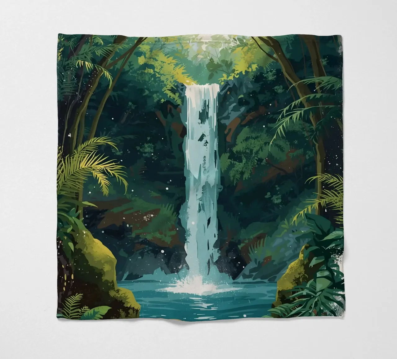 Giungla verticale a cascata coperta in pile da uniqe world