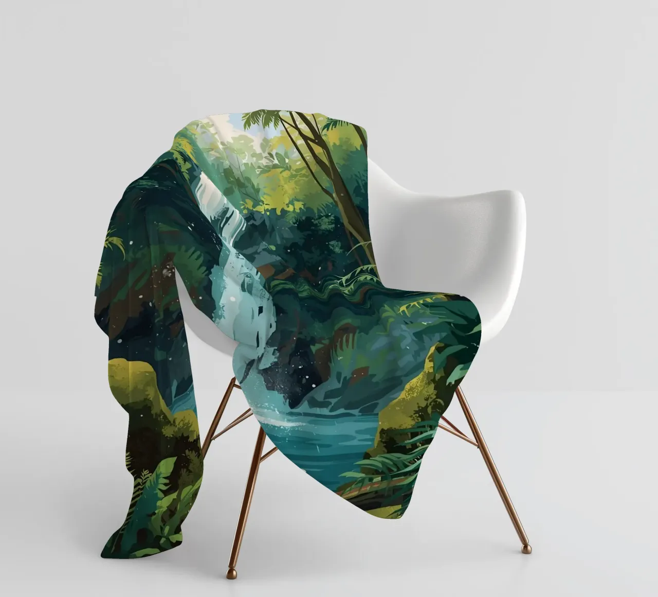 Giungla verticale a cascata coperta in pile da uniqe world