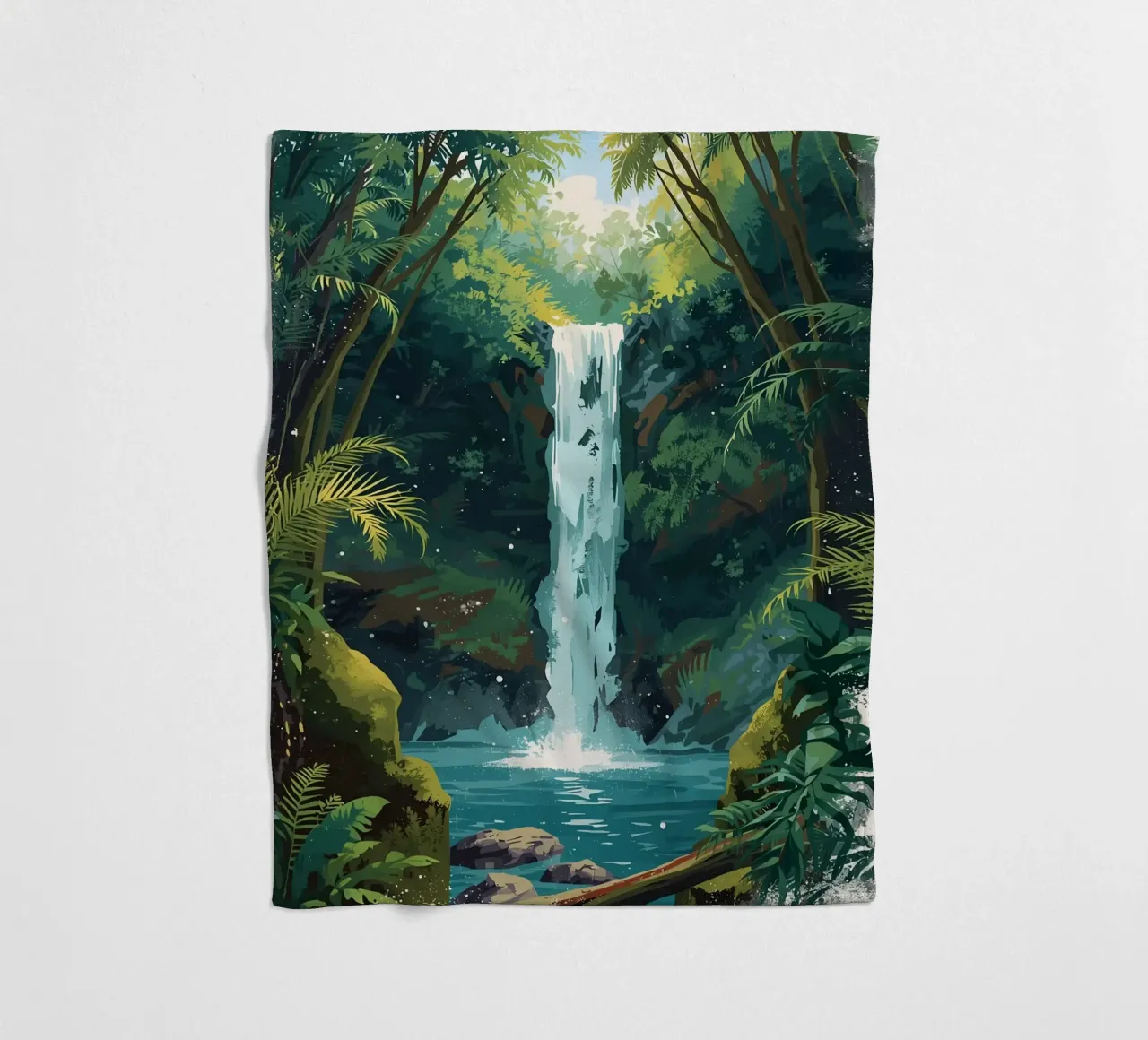 Giungla verticale a cascata coperta in pile da uniqe world