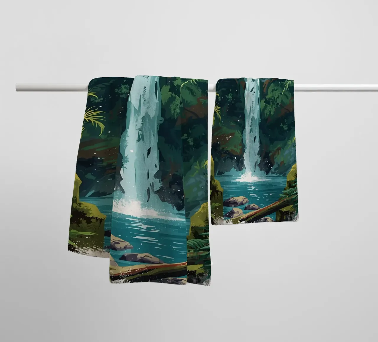 Giungla verticale a cascata asciugamano da bagno da uniqe world