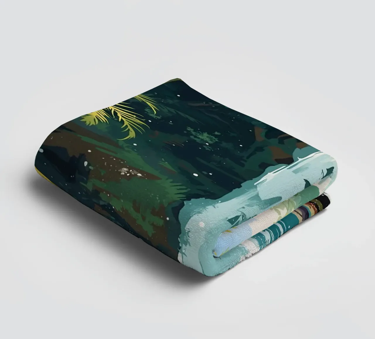 Verticale oerwoudcascade badhanddoek van uniqe world