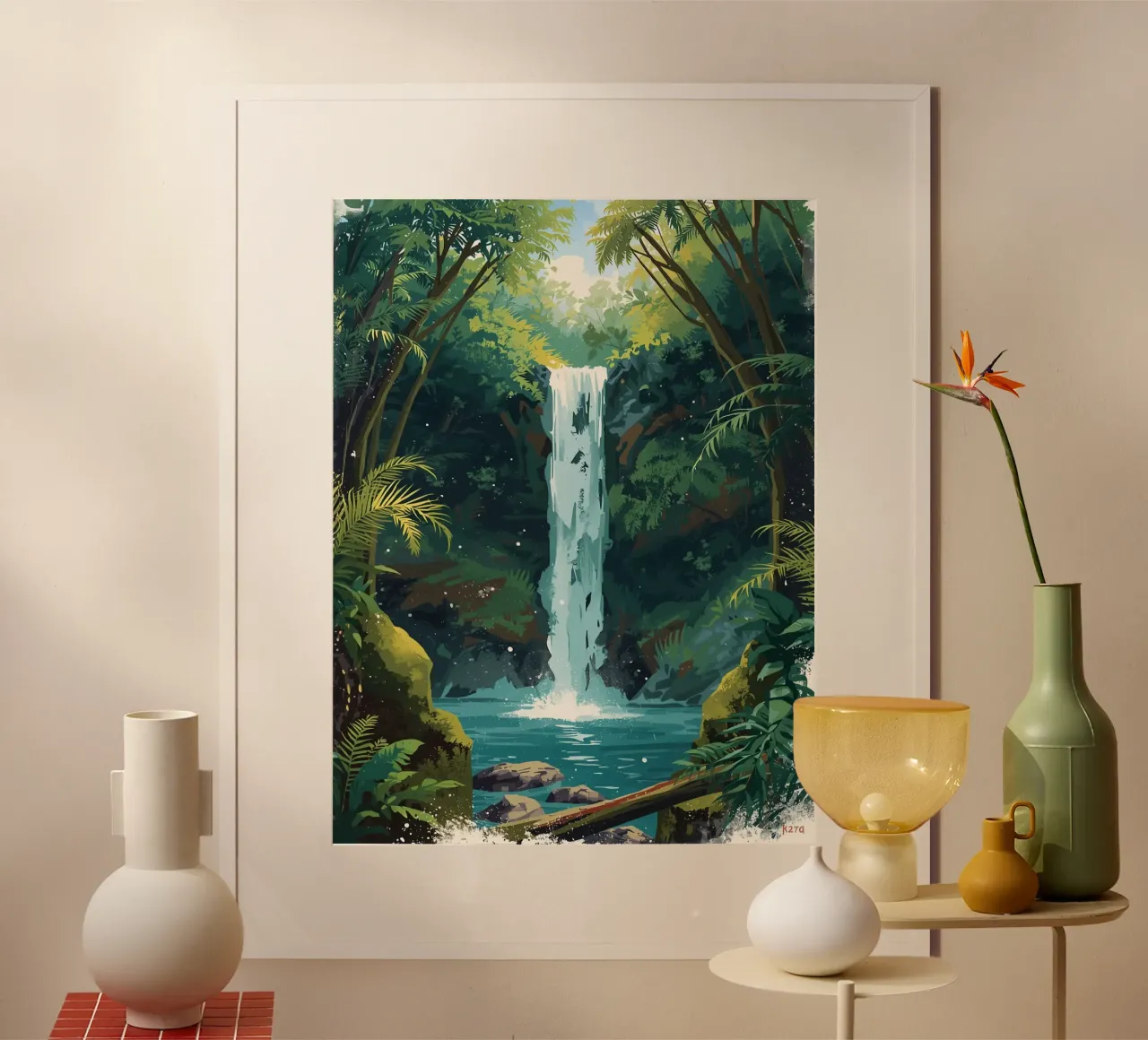 Giungla verticale a cascata carta hahnemühle da uniqe world