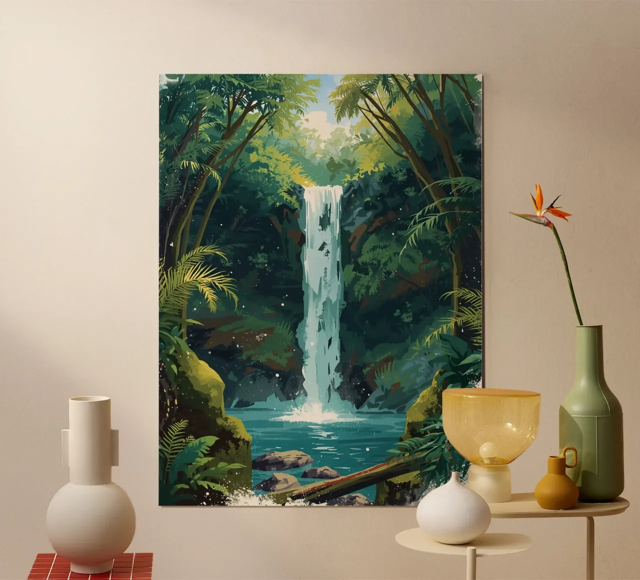 Giungla verticale a cascata carta hahnemühle da uniqe world