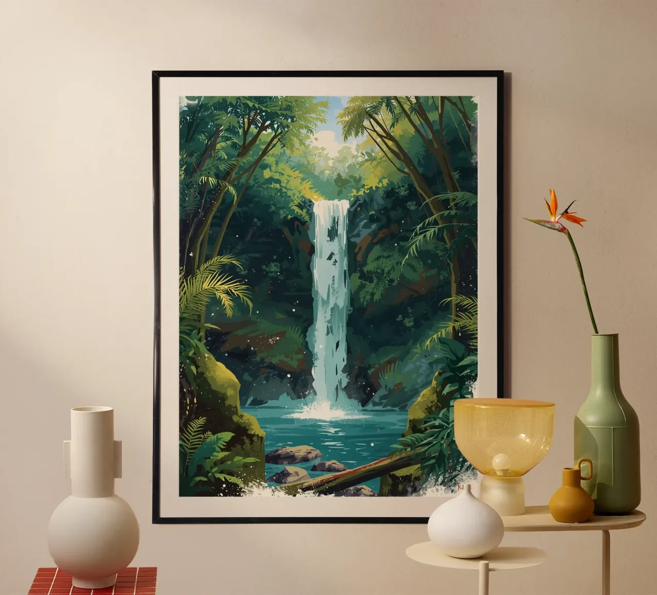 Giungla verticale a cascata carta hahnemühle da uniqe world