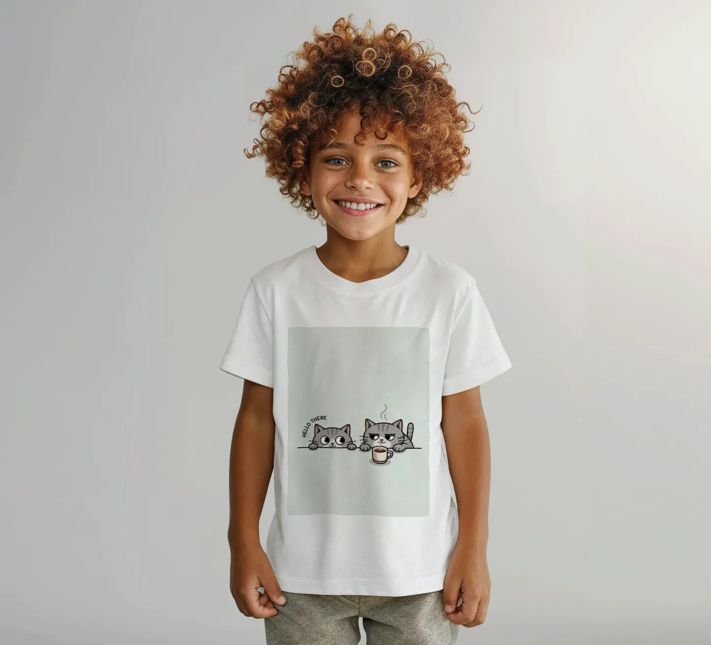 schattige kat kinder t-shirt van uniqe world