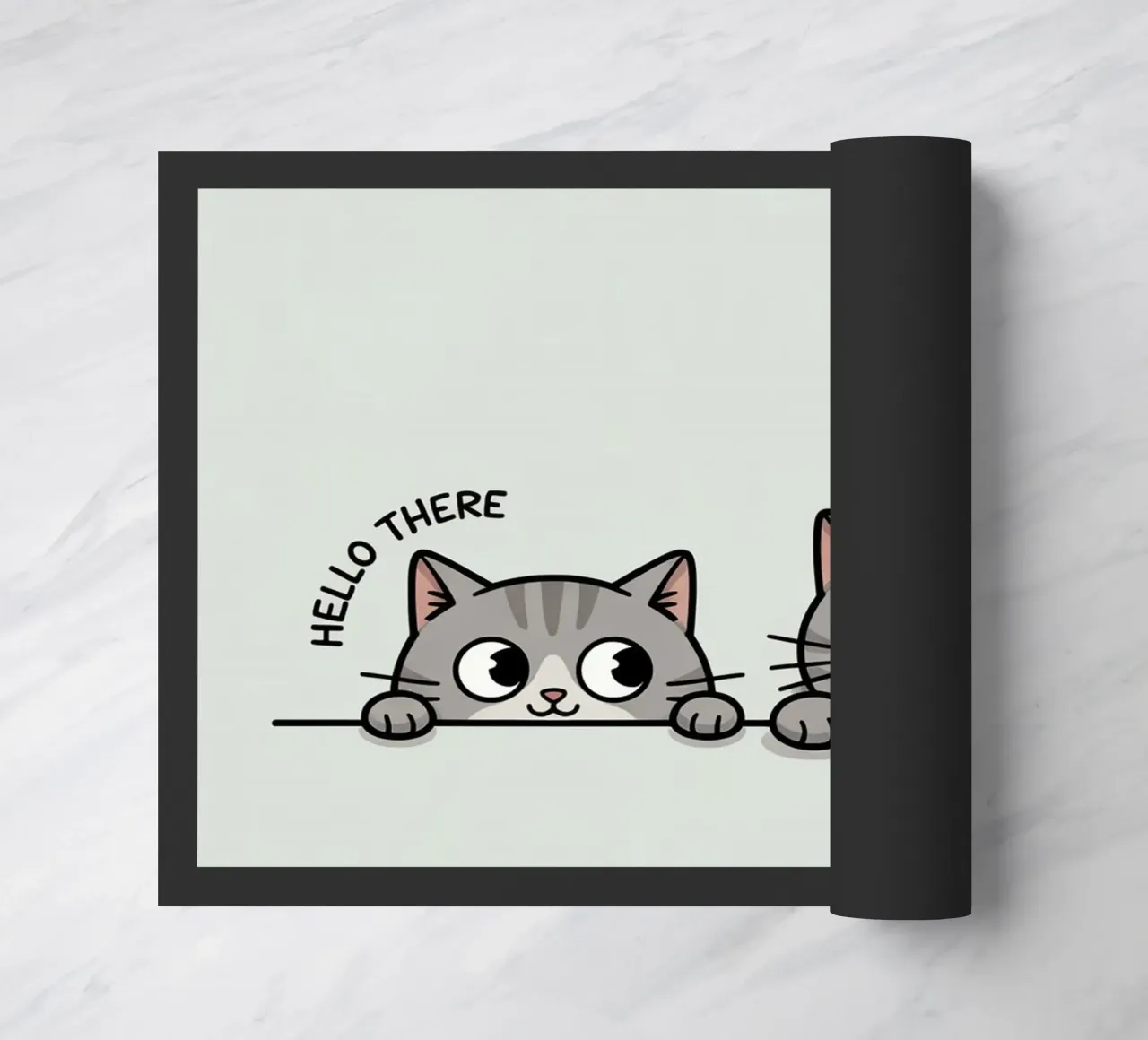 schattige kat deurmat van uniqe world