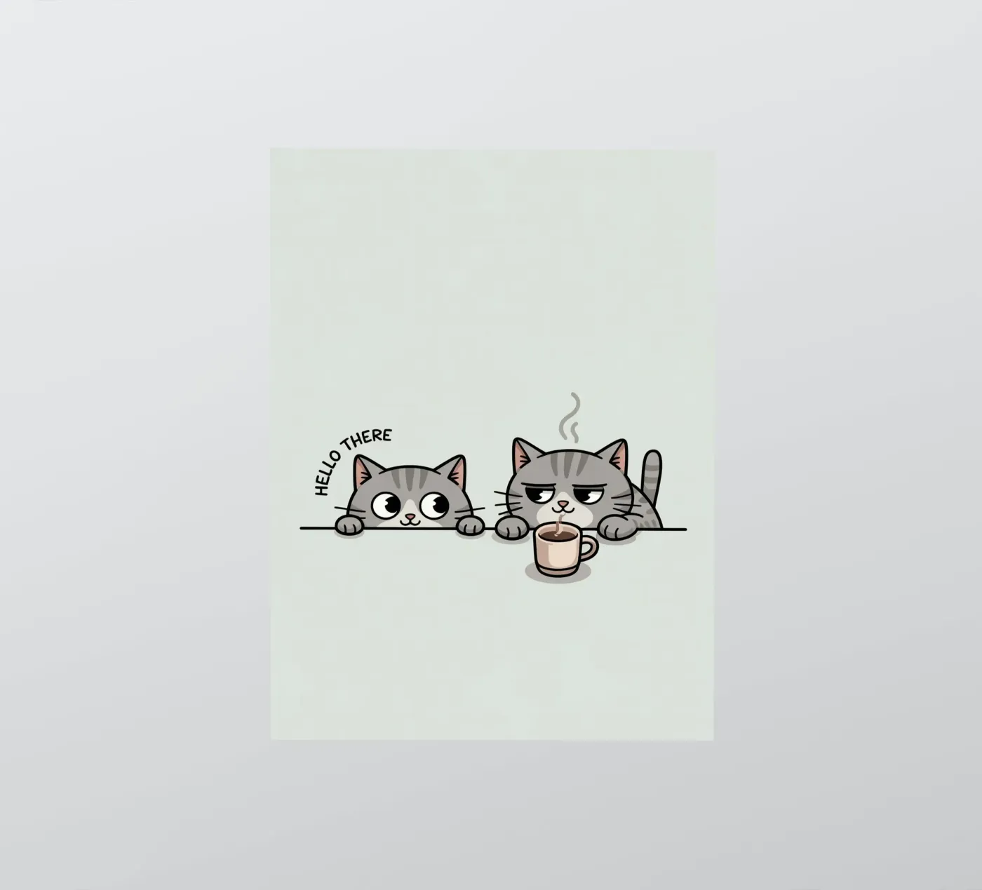 schattige kat sticker van uniqe world
