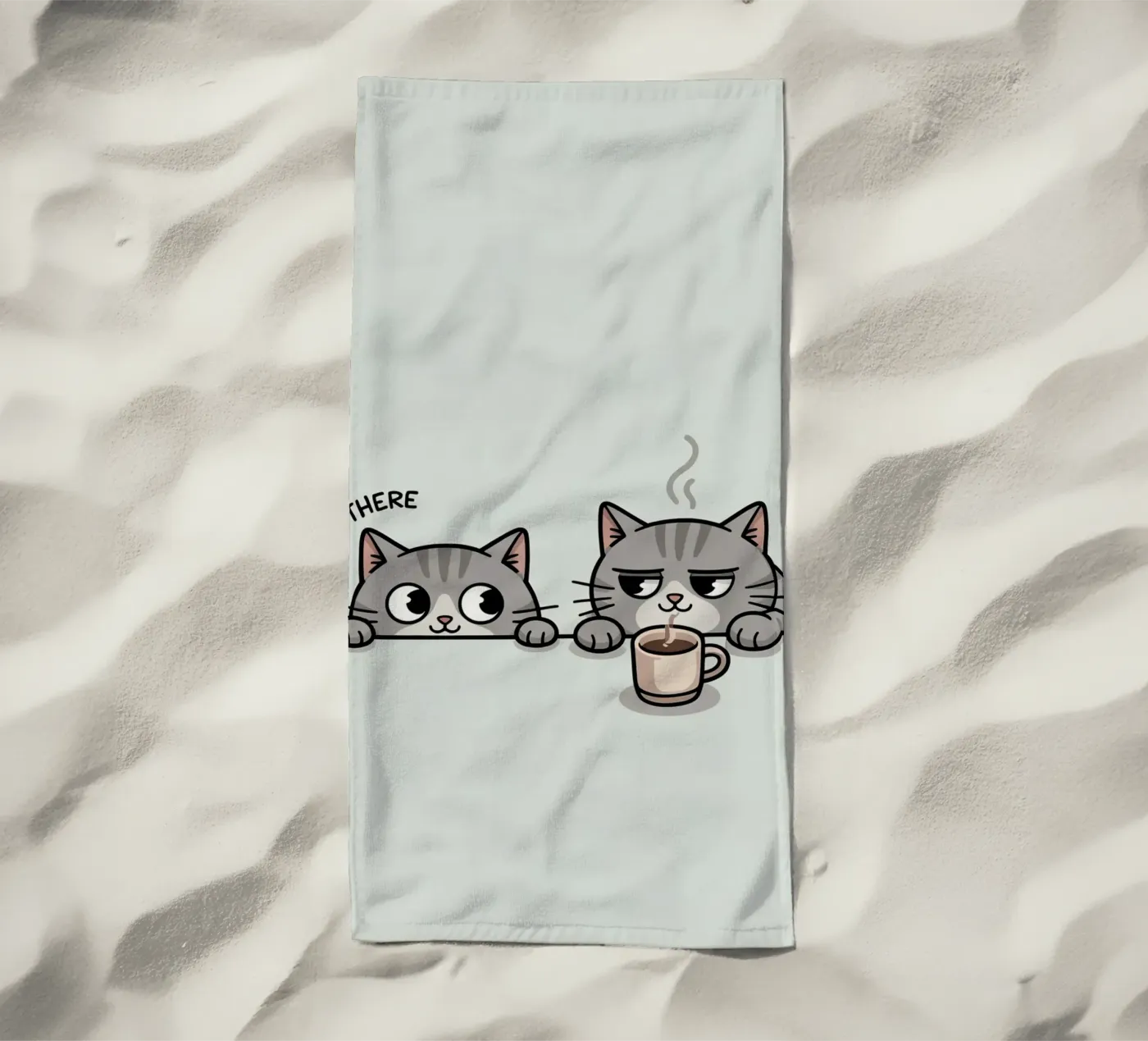 cute cat beach towel by uniqe world