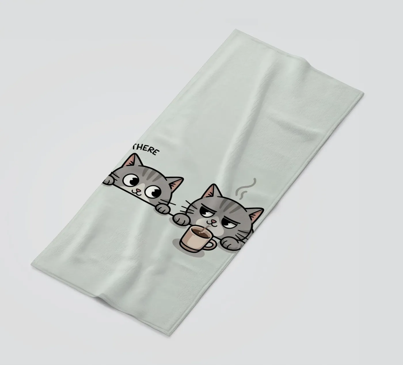 cute cat beach towel by uniqe world