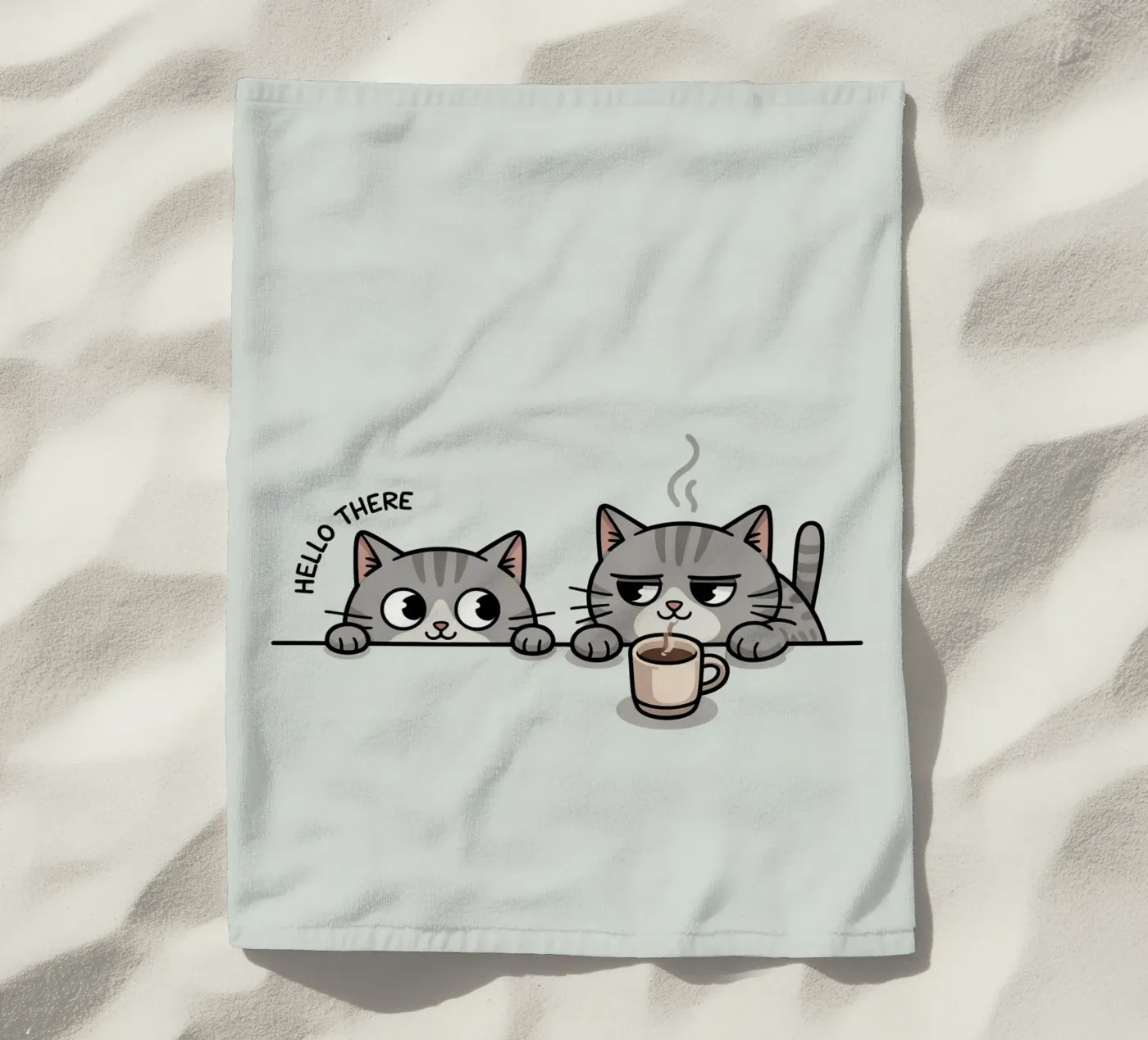 cute cat beach towel by uniqe world