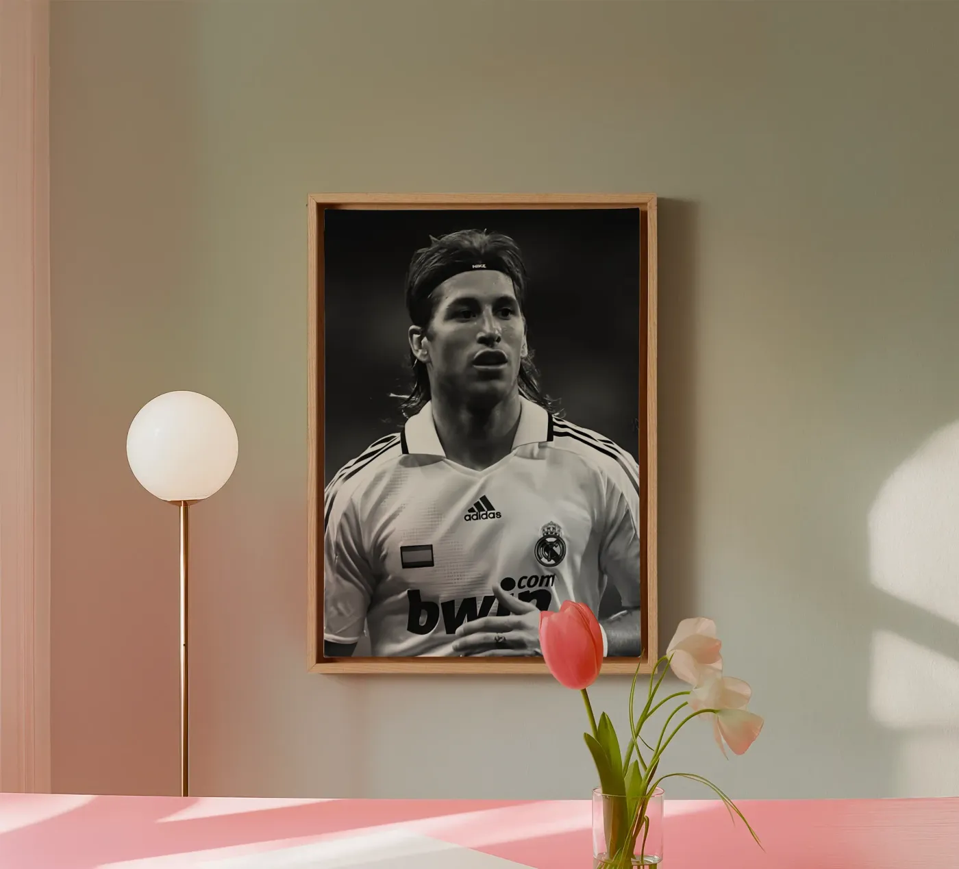 Sergio Ramos tela da Black White Poster