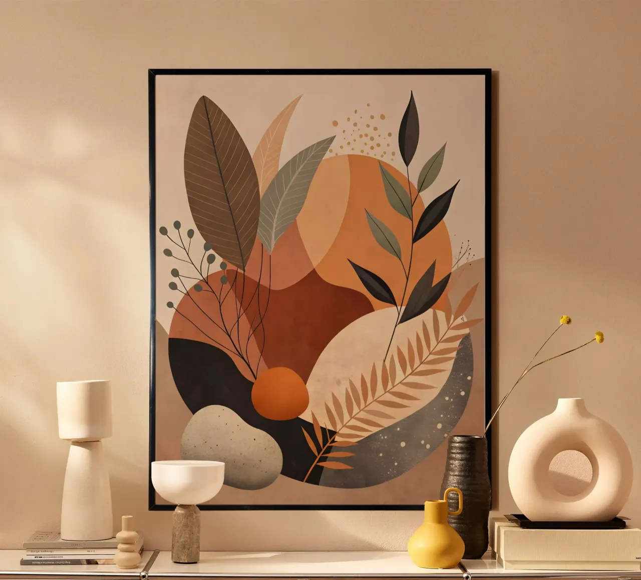 Astratto autunnale poster con telaio in alluminio da Artistic-shop