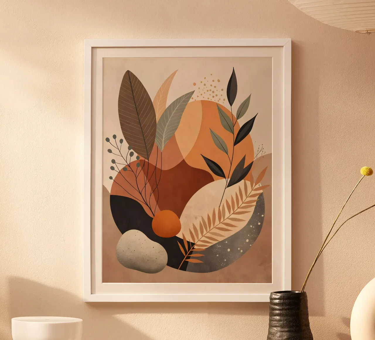 Astratto autunnale poster con telaio in alluminio da Artistic-shop