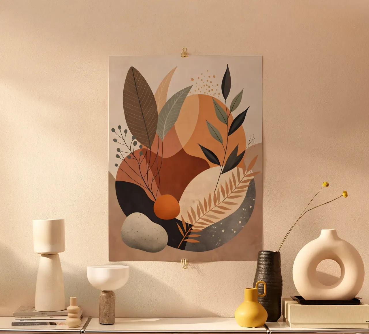 Astratto autunnale poster con telaio in alluminio da Artistic-shop