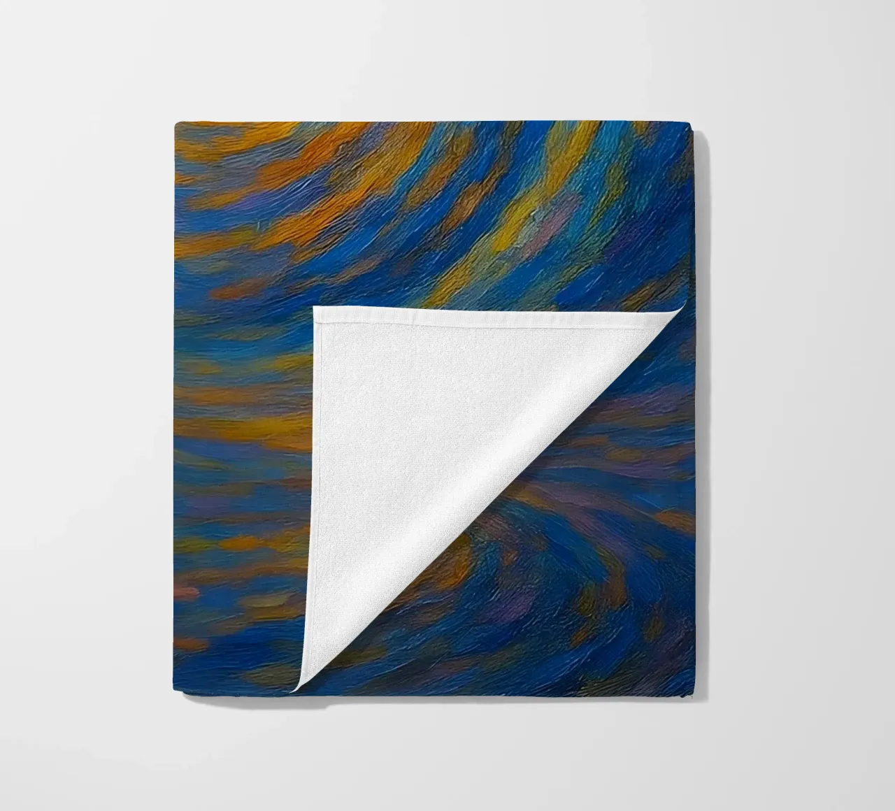 Uomo di fronte a un vortice luminoso in una scena onirica di vortice telo mare da Vincent’s Universe